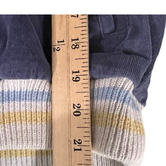 Aerie Preppy Blue Corduroy Snap Front Academia Varsity  Jacket ‎ Size Small - Picture 8 of 10